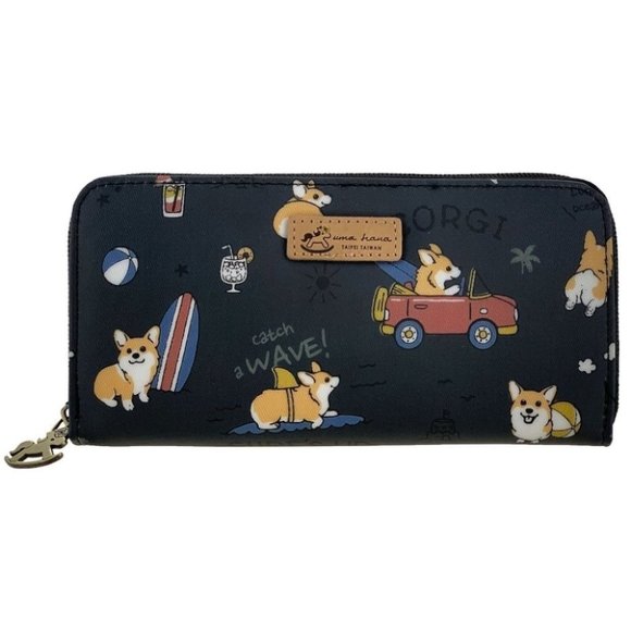 Uma Hana Handbags - Waterproof Corgi Long Wallet Fits Phone & Bills